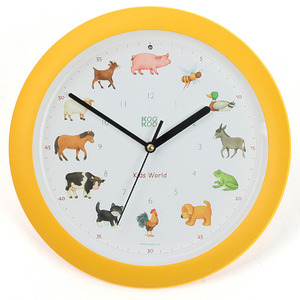 kookoo 재미있는 동물 소리가 나는 시계(동물)노랑하바24
