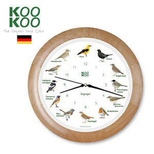 kookoo 재미있는 동물소리가 나는 벽걸이 시계(새)하바24